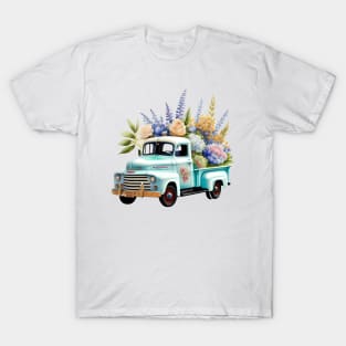 Florist Vintage Truck Flowers T-Shirt